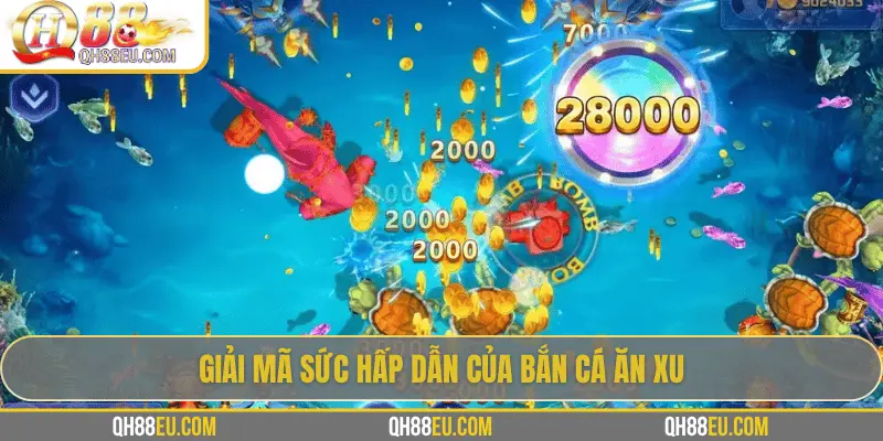Giao diện bắn cá ăn xu 3D cực đẹp tại QH88